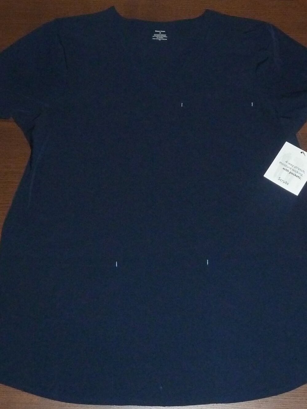 Women’s 4 Way Stretch Size Small Or XL Polyester Blue Scrubs Top
